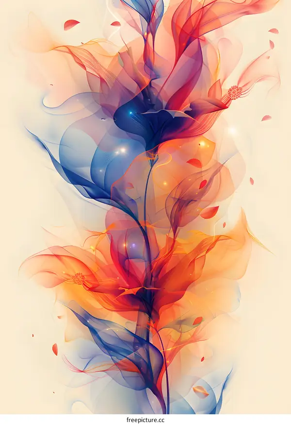 Artistic illustration of flowers