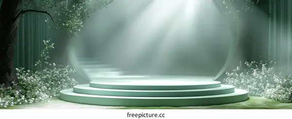 Elegant Forest Stage Background Design