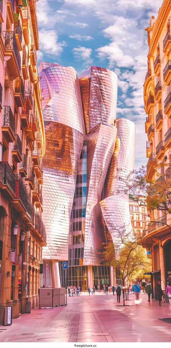 Modern Architecture Building in Bilbao Spain