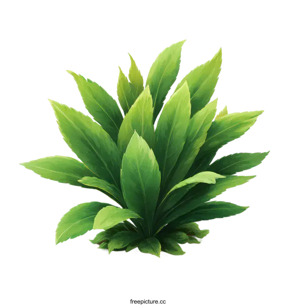 [Transparent Background PNG]Illustrative Lush Green Plant Cluster