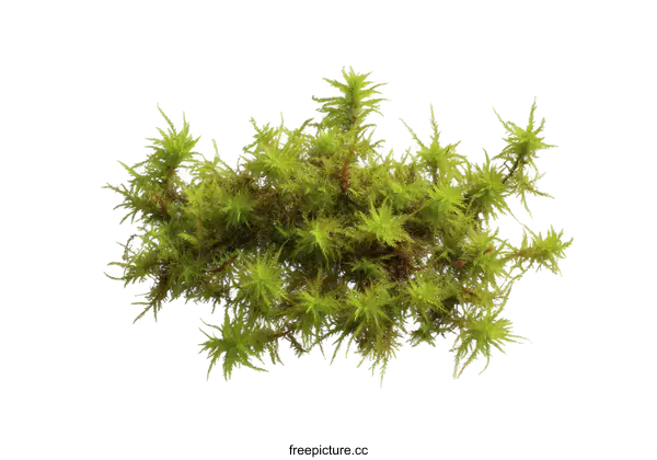 [Transparent Background PNG]Closeup of Green Moss on White Background