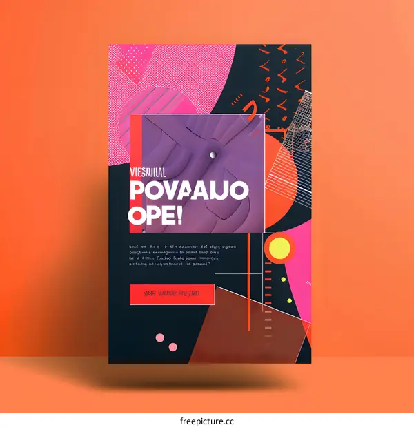 Geometric Shapes and Abstract Colorful Design Poster