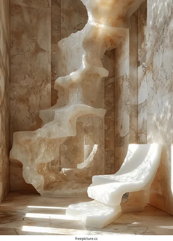 Sculptural Light and Shadow Play: A Contemporary Art Installation