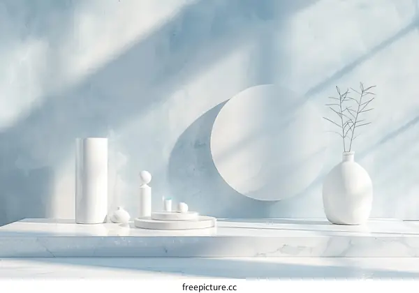 Minimalist White Home Decor Scene
