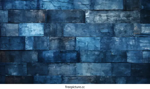 Blue Wood Wall Background Texture