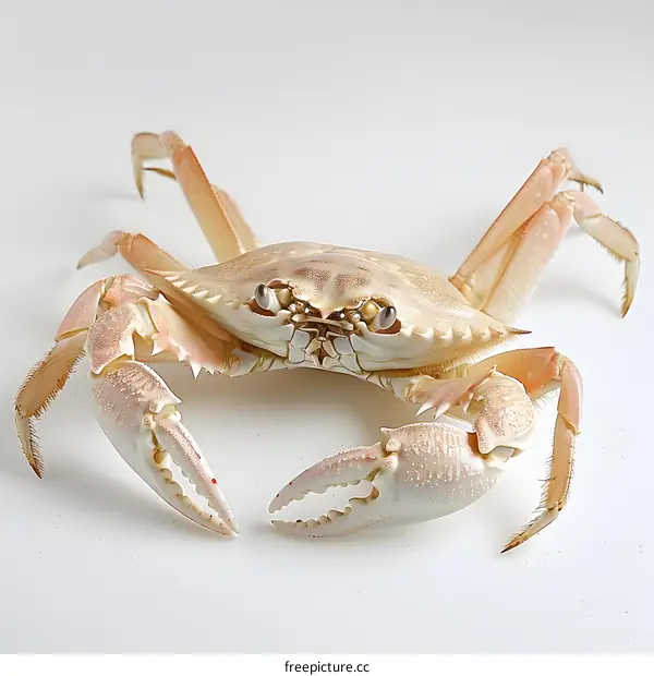 A crab on a white background
