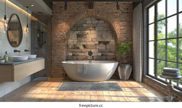 Industrial Style Bathroom Interior Design