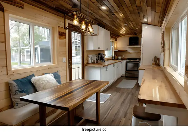 Small Modern Wooden Kitchen Interior Design