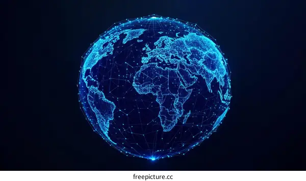 Global Network Earth Illustration