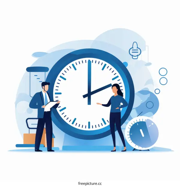 Business people and time management concept