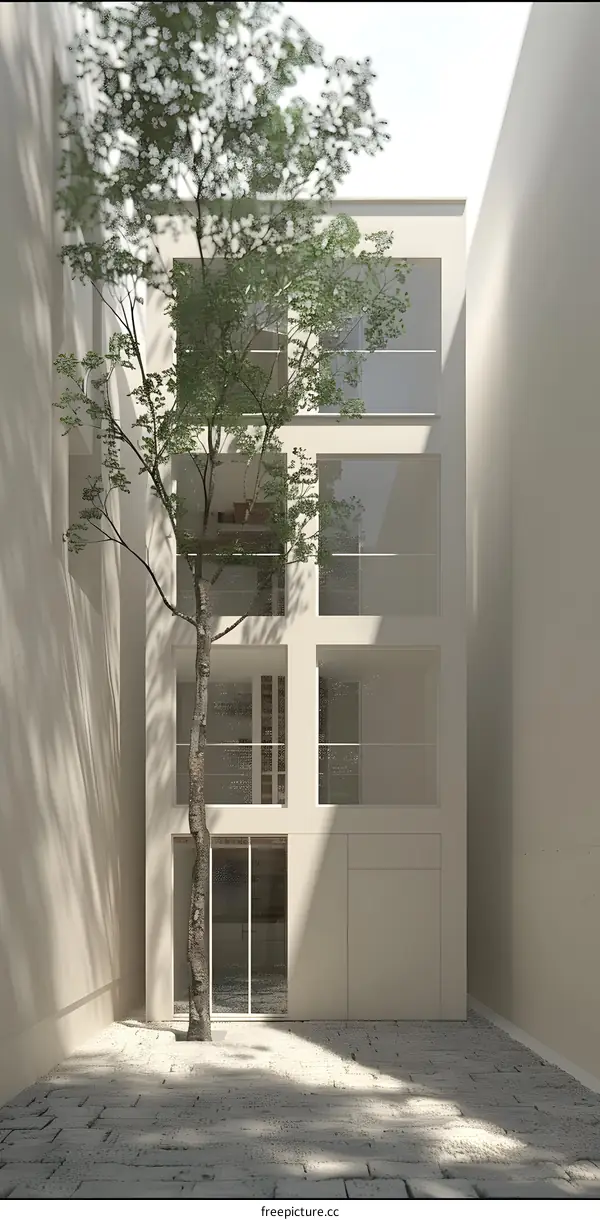Courtyard with a Tree