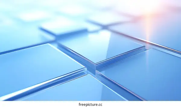 Abstract Glass Panels Technology Background