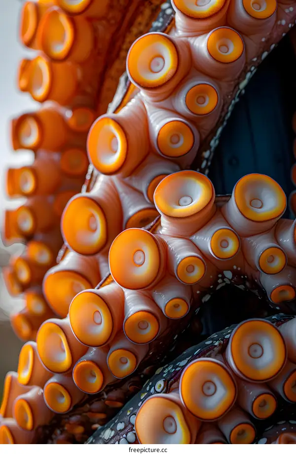 Octopus Tentacle Suction Cups Close Up