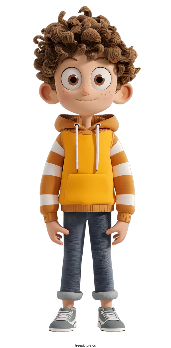 [Transparent Background PNG]3d cartoon character boy