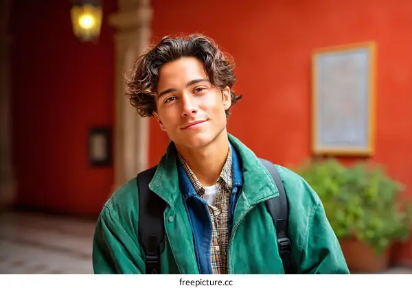 Portrait of a Young Man in an Outdoor Setting