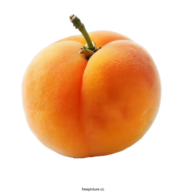 [Transparent Background PNG]Single Apricot on White Background