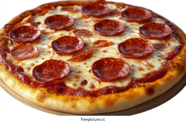 Close Up Delicious Pepperoni Pizza