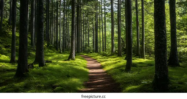 Forest Path in Sunlight