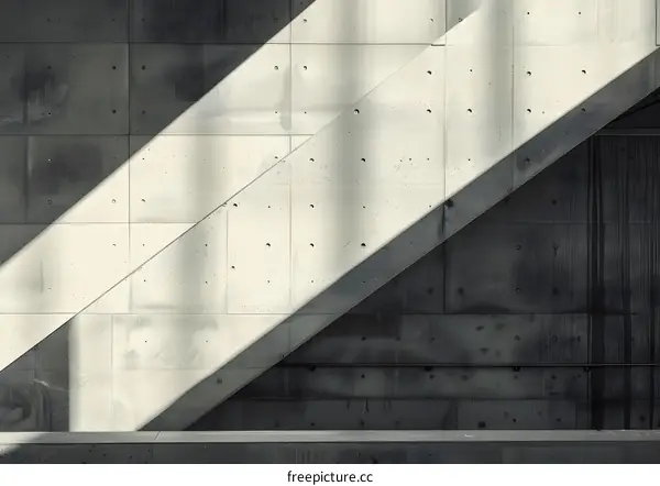 Concrete Wall with Geometric Design