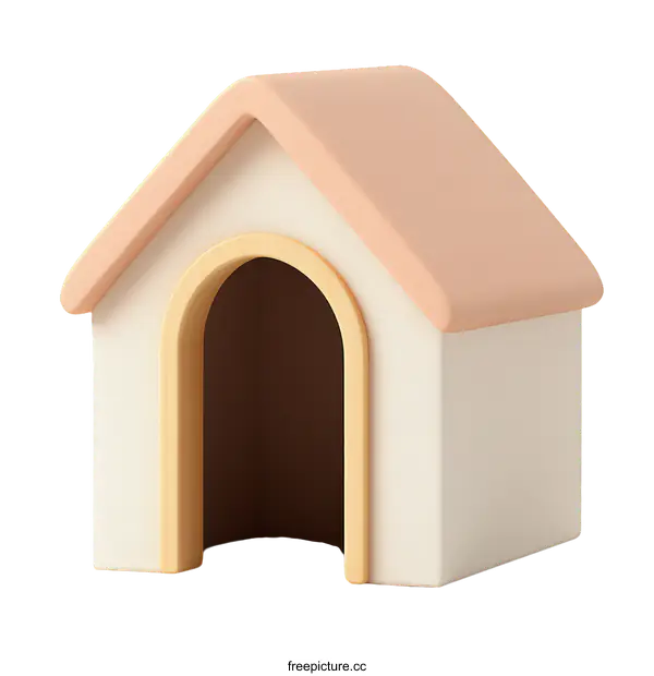 [Transparent Background PNG]Cute Cartoon Dog House Illustration