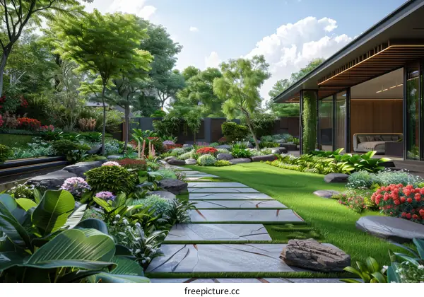 Flourishing Garden Landscape