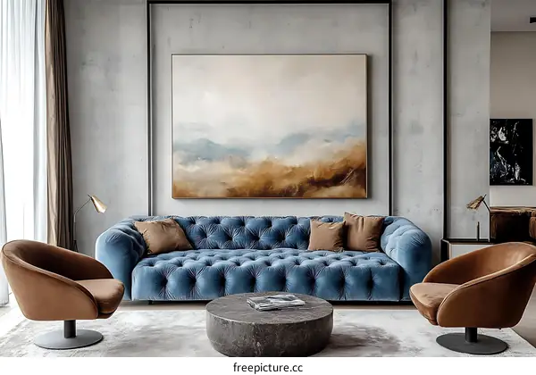 Modern Living Room Interior Design with Artwork