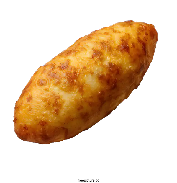 [Transparent Background PNG]Golden Fried Pastry on White Background