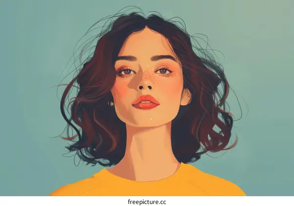 Portrait of a Woman with Freckles