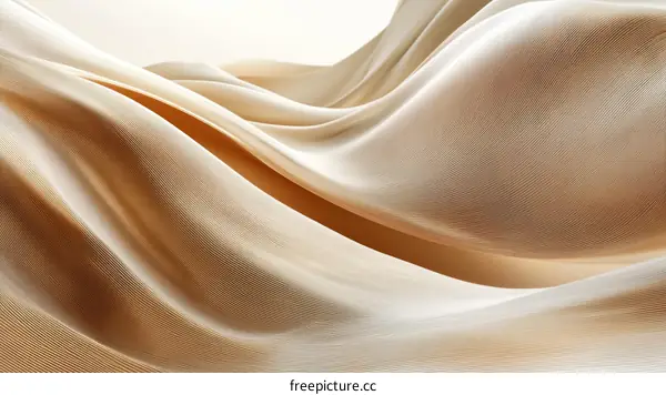Elegant Flowing Beige Fabric Texture
