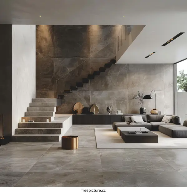 Modern minimalist living room interior design