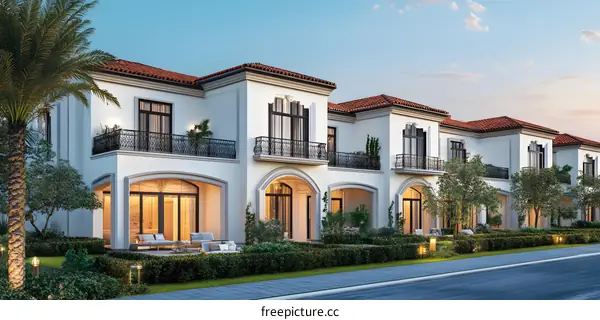 Modern Luxury Villa Architecture with Mediterranean Design