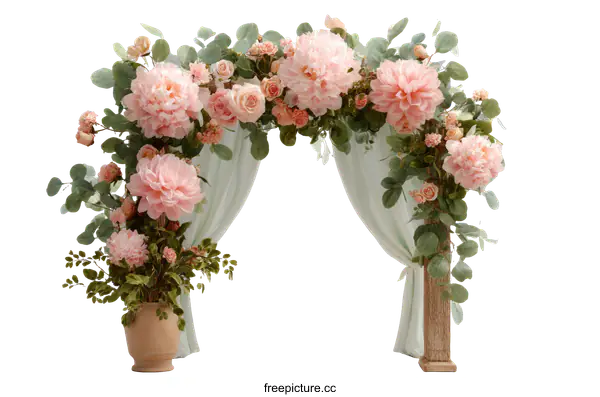 [Transparent Background PNG]Beautiful Floral Arch Decor for Events