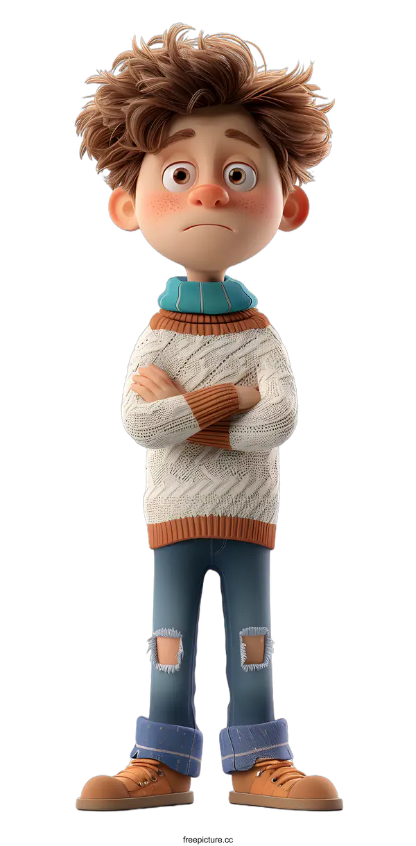 [Transparent Background PNG]3d cartoon character boy