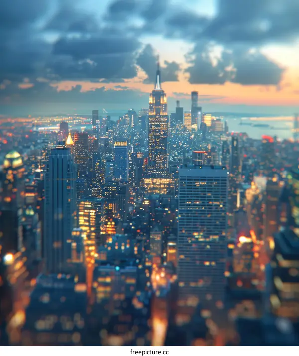 Manhattan Skyline at Sunset