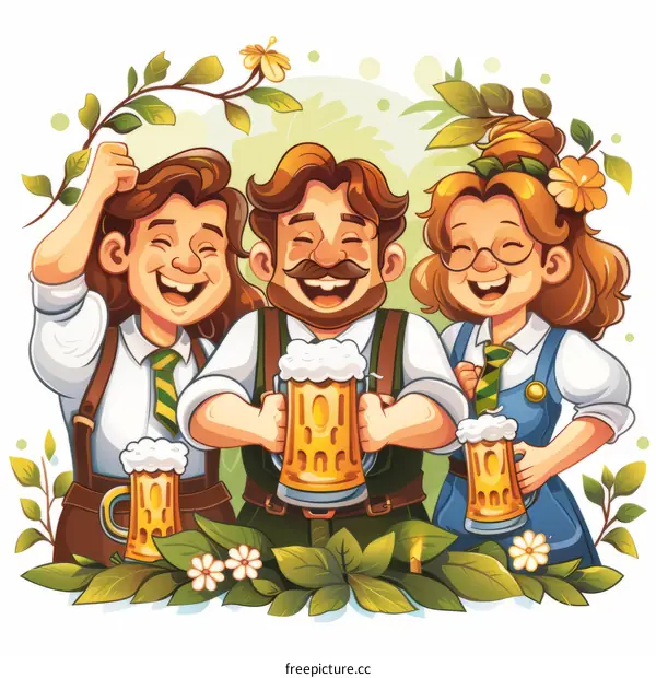 Friends Celebrating Oktoberfest in Munich