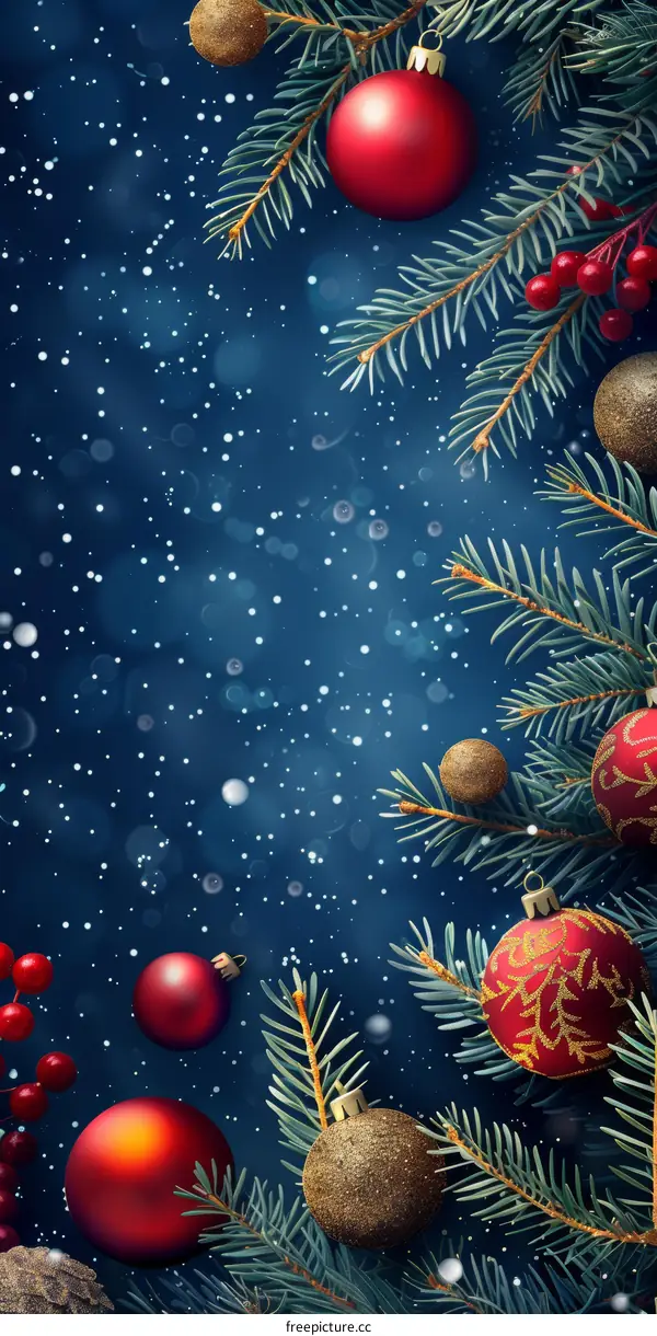 Christmas Tree Branches Decorated for Christmas