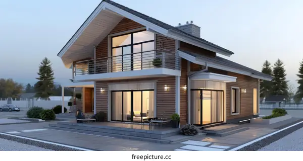 Modern Wooden House Exterior Design
