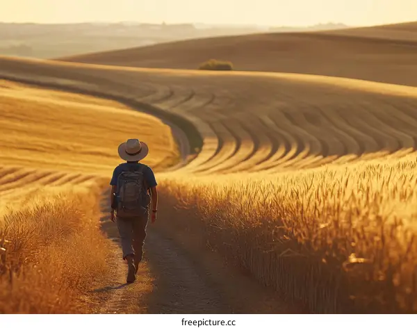 Golden Wheat Fields and a Solo Traveler