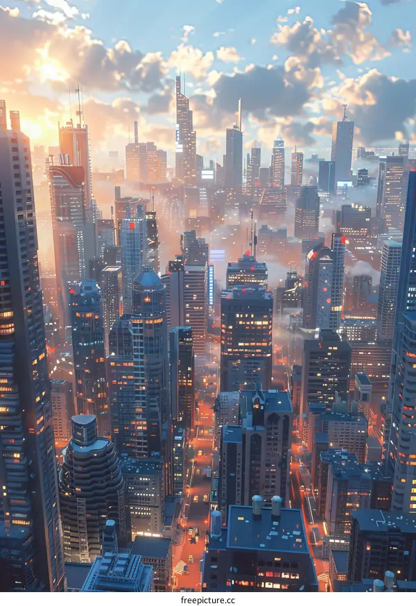 futuristic cityscape illustration