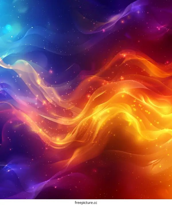 Abstract Colorful Flowing Lines