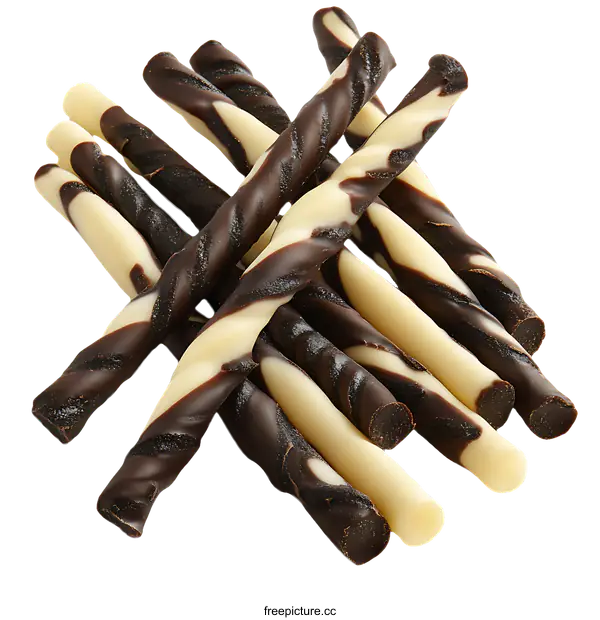 [Transparent Background PNG]Delicious Chocolate and White Chocolate Swirl Candies