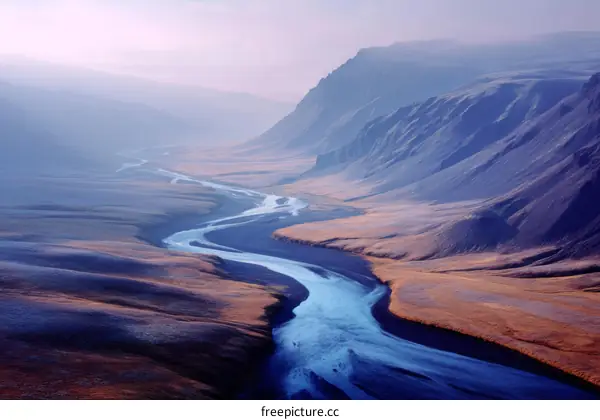 Majestic Mountain River Landscape