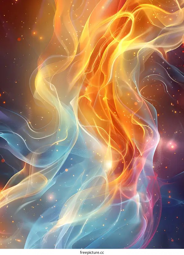Colorful abstract background of glowing fire and ice