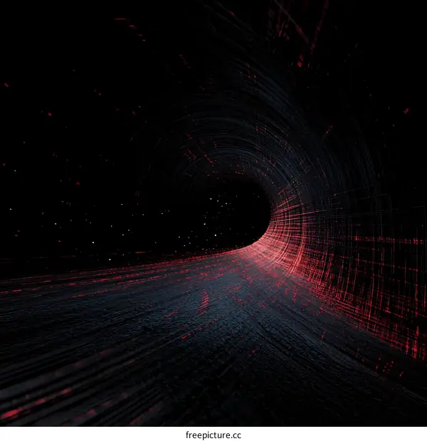 Abstract Digital Tunnel Pathway