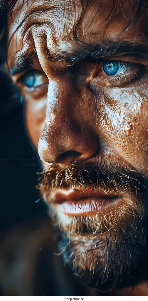 Close-up of a man with a beard