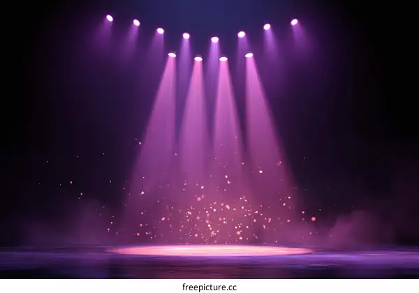 Purple Stage Spotlight Illustration