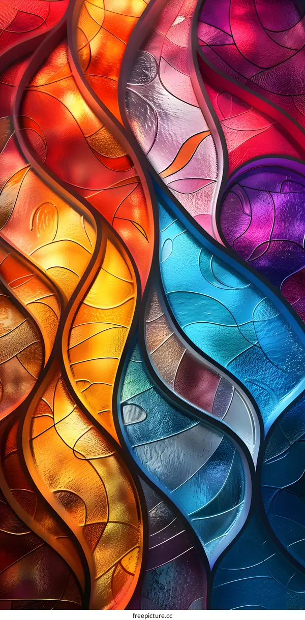 Colorful Stained Glass Abstract Art
