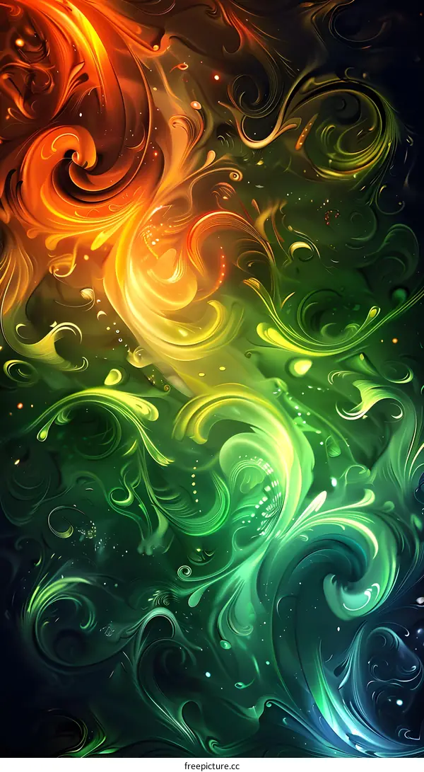 Colorful liquid flowing