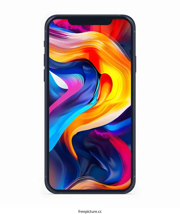 Abstract Phone Wallpaper with Colorful Swirls