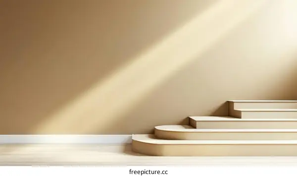 Beige Minimalist Modern Staircase Display